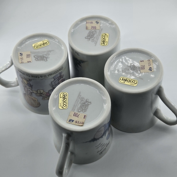 Precious Moments Vintage Christmas Mugs 1984, Set of 4, NWT - Picture 3 of 9